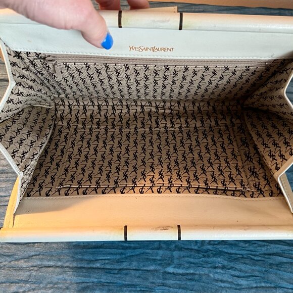 Yves Saint Laurent YSL vintage leather clutch - Picture 8 of 9